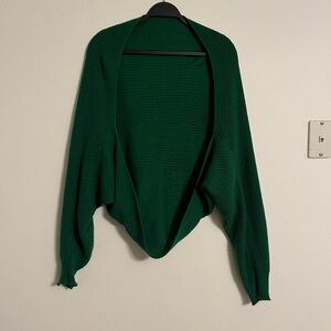 Dark Green Shrug Sweater Cardigan